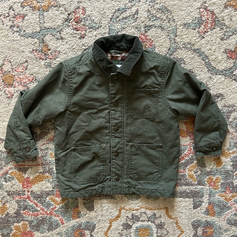 Kids Green Barn Coat